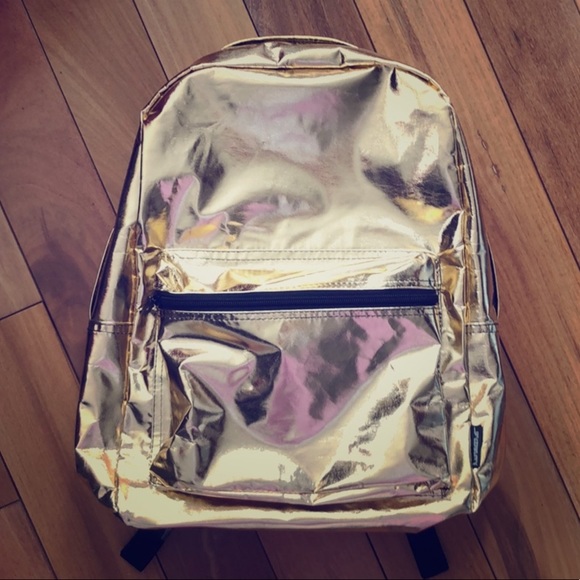 Accessories Metallic Gold Backpack Poshmark